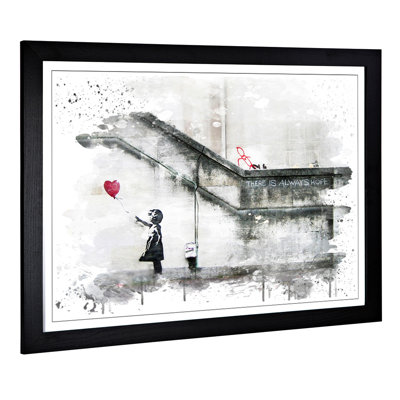 Banksy Girl with Balloon Graffiti Art - Wall Art