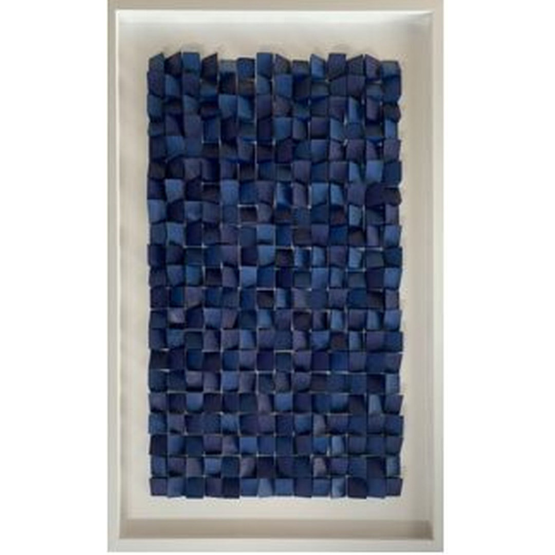 Gerahmtes Bild Origami Blau 74X104cm