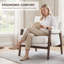 Ensemble de 2 chaises avec accoudoirs en chenille 30 po Mid-Century-101249412