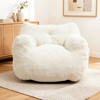 Bean Bag Chair, Bean Bag Sofa Chair with Armrests Stuffed High-Density Foam, Lazy Sofa Comfy Chairs BeanBag Chair for Adults in Living Room,Bedroom Reading
