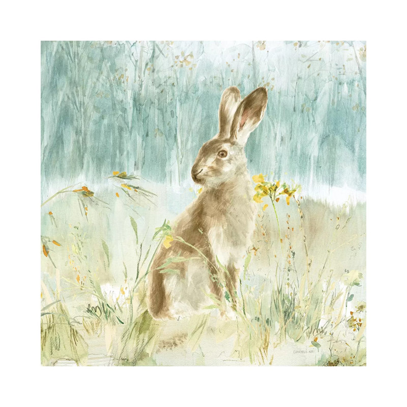 "Meadows Edge VII" par Danhui nai, reproduction d’art, H 26 po x l 26 po x P 1,5 po, Toile tendue, Pas de tapis