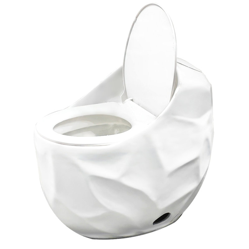1 Single Flush 1.28 Egg Shape Glossy White Toilet - Practical Aesthetic Layout, Quick-Release For Convenient Sanitizing, Seat, Water, Standard Height User Comfort, Quiet Flushing Fitting One Unique