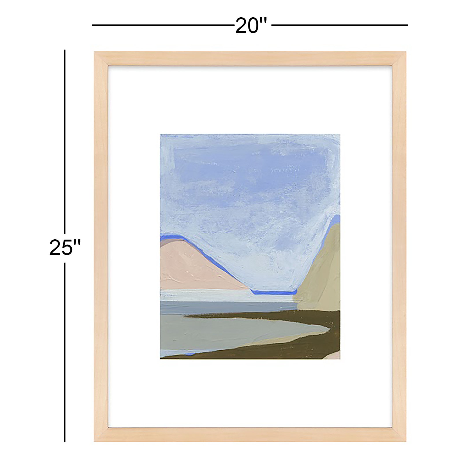 Morning Sky 3-Piece Painting Set, Brown Framed, 25" H x 20" W