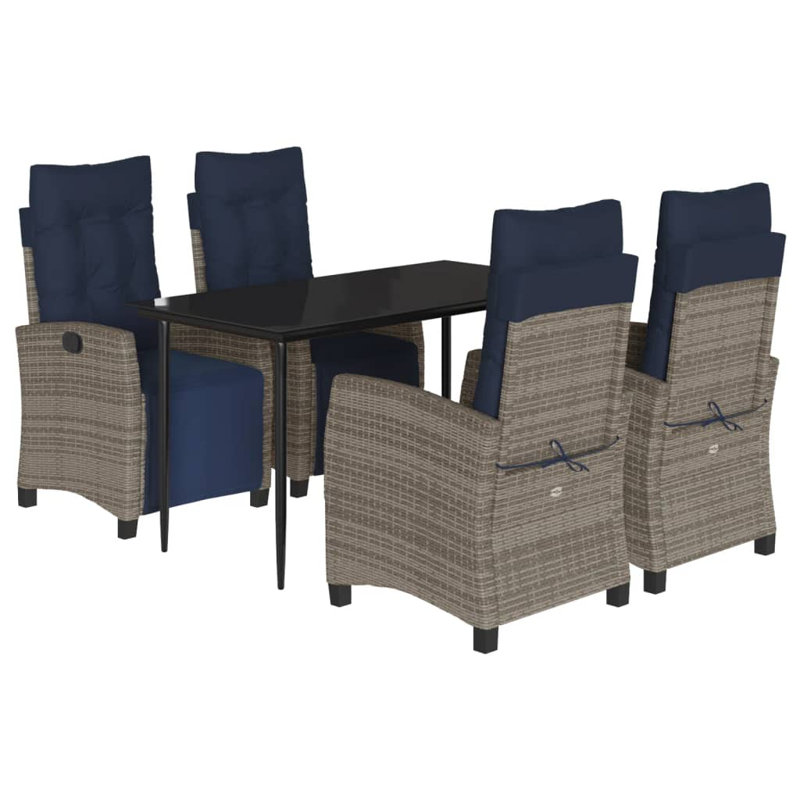 Table rectangulaire 5 pièces Vidaxl
