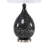 Stunning Glass Grey/Silver Timeless Table Lamp with Linen Shade (Set of 2)