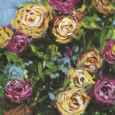 Roses In Sunlight II by Melissa Wang - Wrapped Canvas Painting