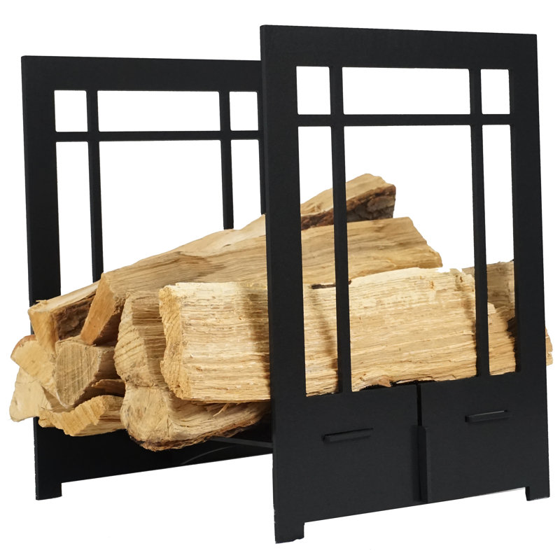 PANIER À BOIS FIREPLACE ACIER , Noir texturé