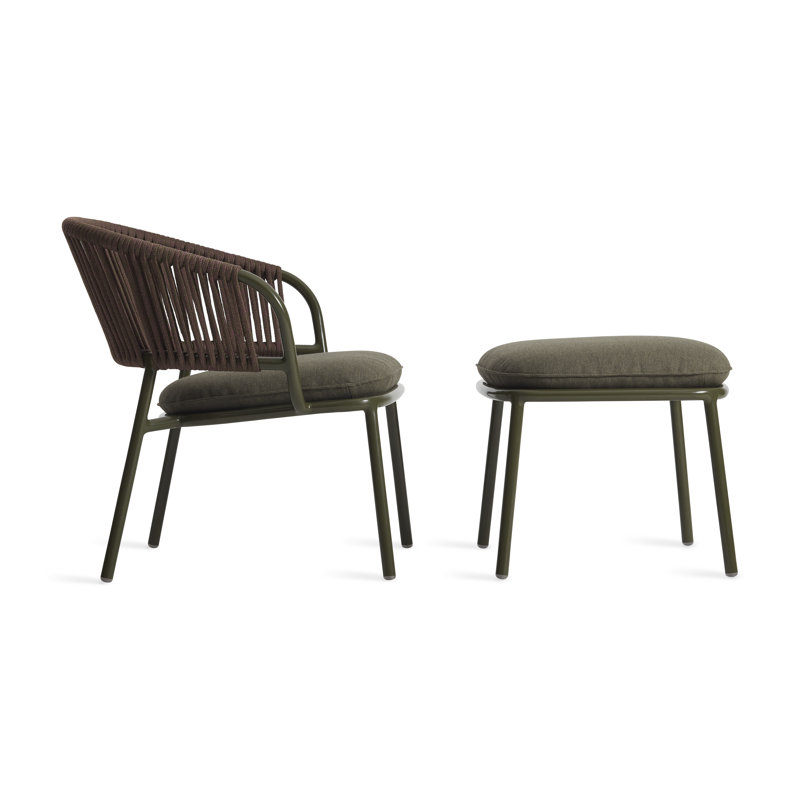 Mate Ottoman, Toohey Olive Plainweave