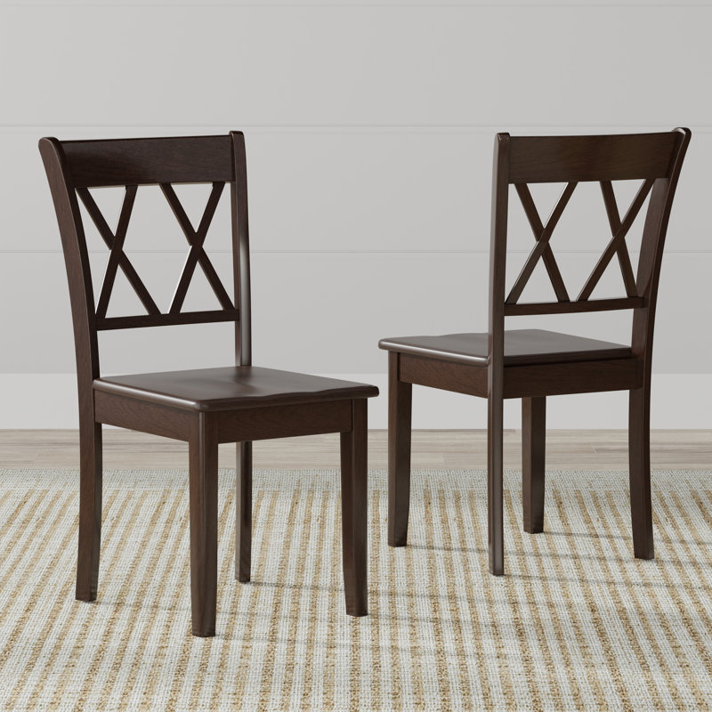 Turpin 17.52'' H Solid Wood Side Chair, Dark Walnut