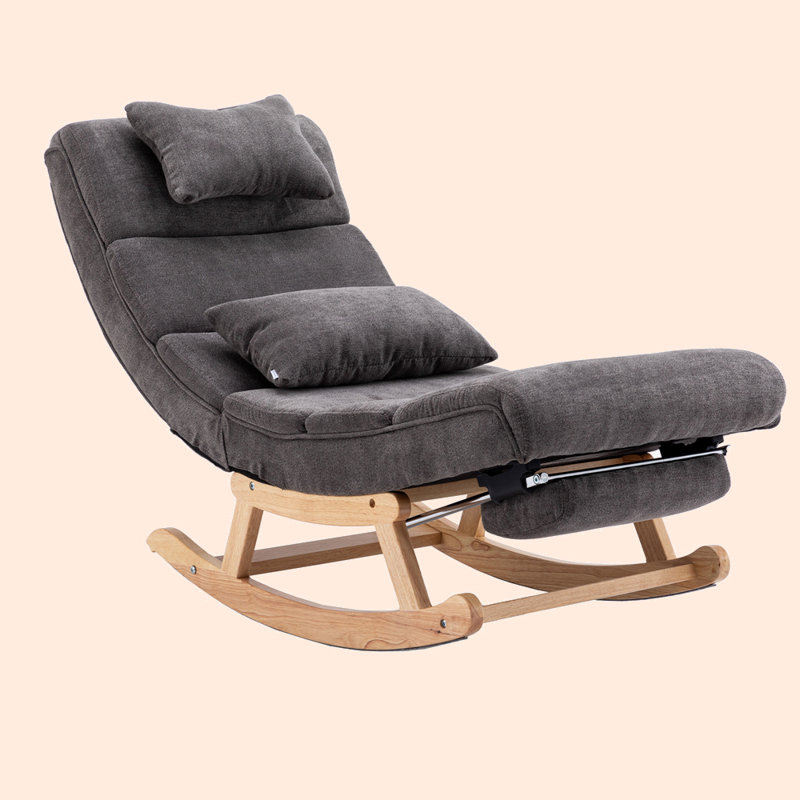 Chaise berçante Leondria, Gris foncé