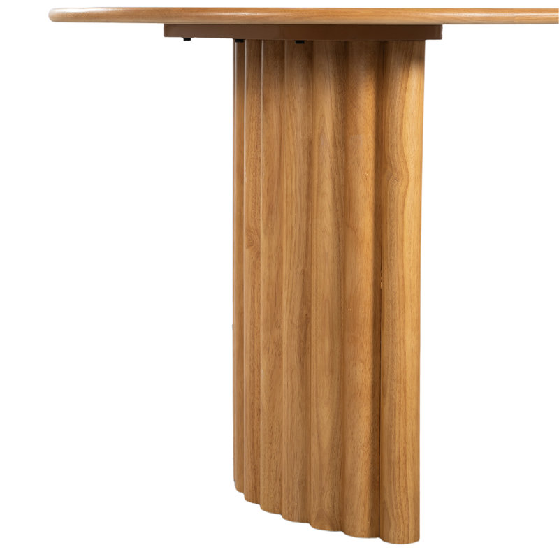 Eudora 6 - Person Solid Oak Oval Dining Set, Oak