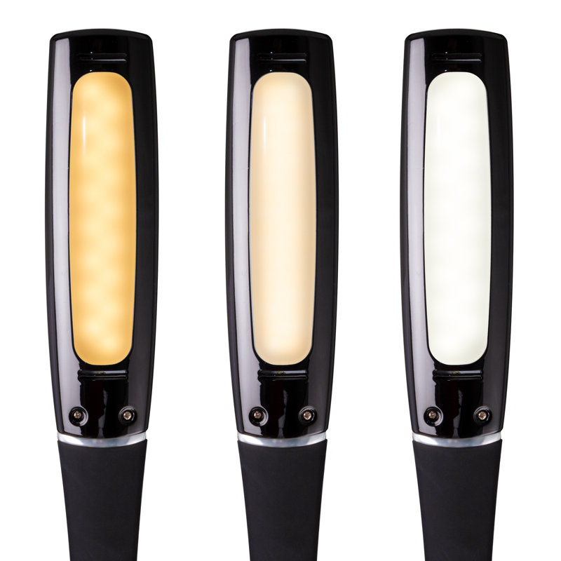 OttLite Swerve LED Desk Lamp with 3 Colours & USB, Long-Lasting ClearSun LED Light, Flexible Neck