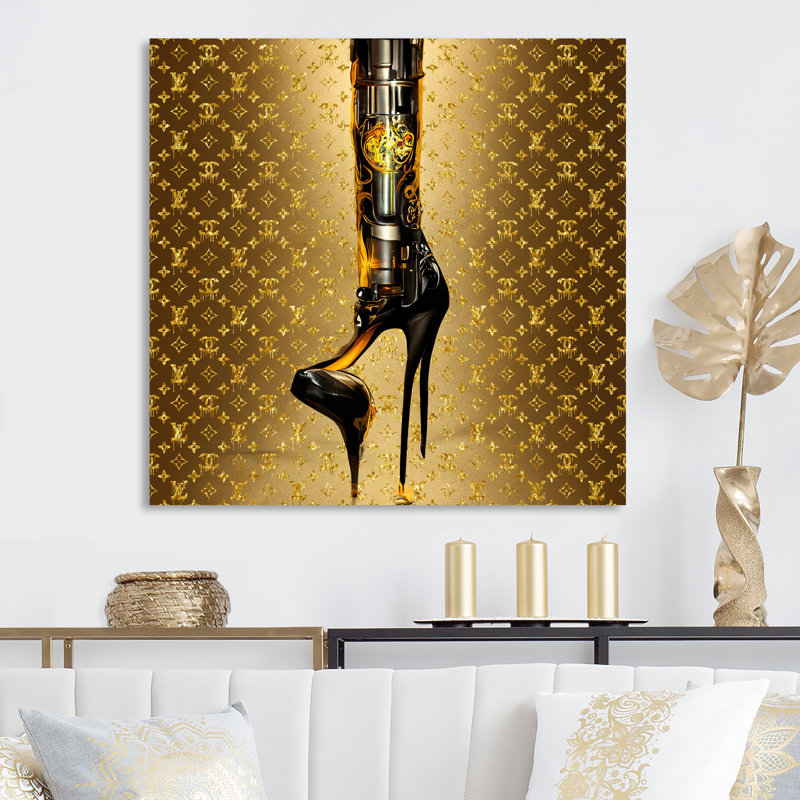 Décoration murale en métal Luxury Brand Bionic Heel II - Fashion, H 16 po x l 16 po x P 1 po