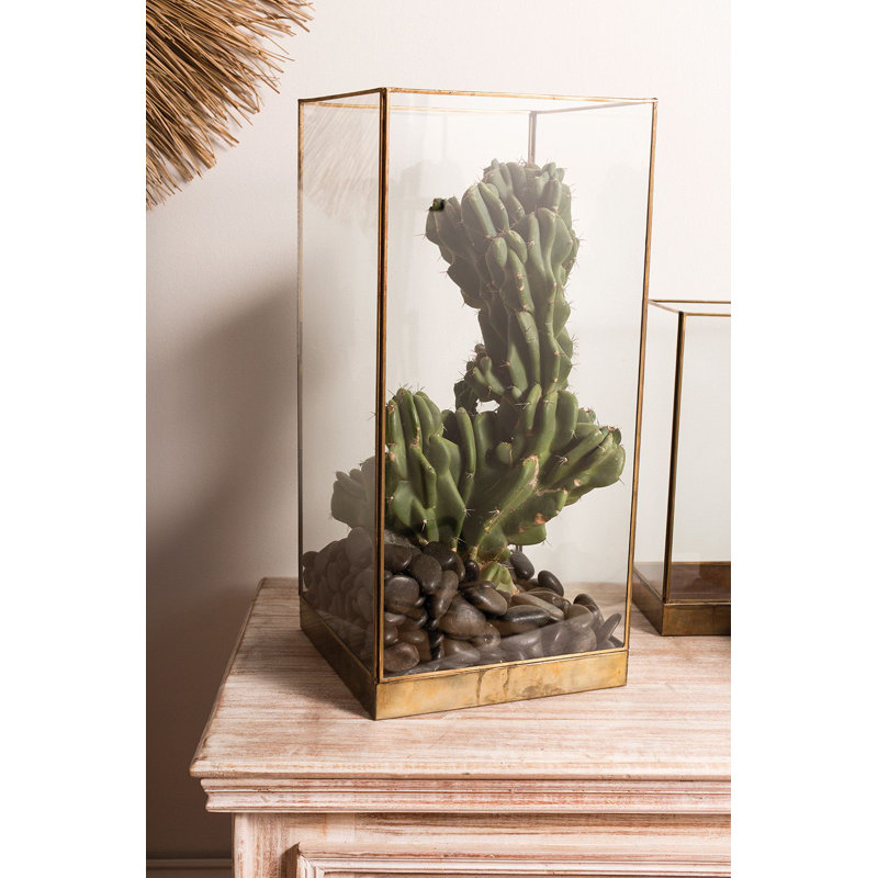 Montero Glass Decorative Box, 23" H x 11" W x 11" D