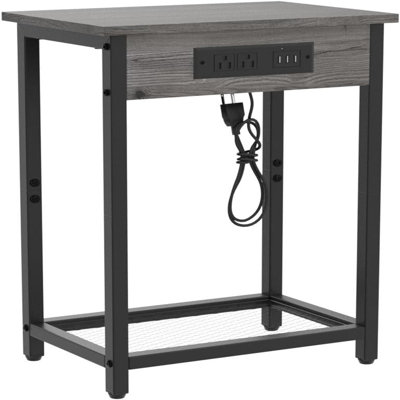 Azaraya End Table and Built-In Outlets