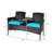 2 - Person Patio Conversation Sets with Cushions-1223633242
