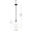 Luminaire suspendu 1 lumière avec verre opale-111187519-111187520-111187521