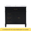 Meuble-lavabo 36 po avec lavabo, armoire de salle de bain noire avec tiroirs, cadre solide et panneau de fibres à densité moyenne, un paquet-116353002-116353003