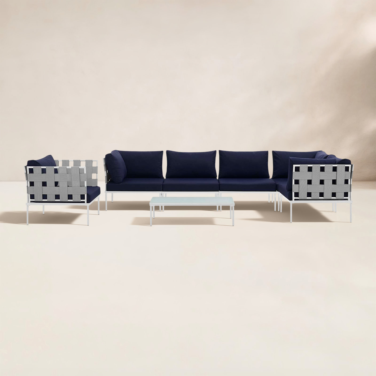 Harmony 6-Person Patio Seating Group, Navy