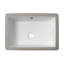 Lavabo de salle de bain rectangulaire encastré en céramique blanche avec trop-plein 17 po L x 12 po