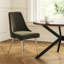 Chaise d’appoint rembourrée en gris fratessa