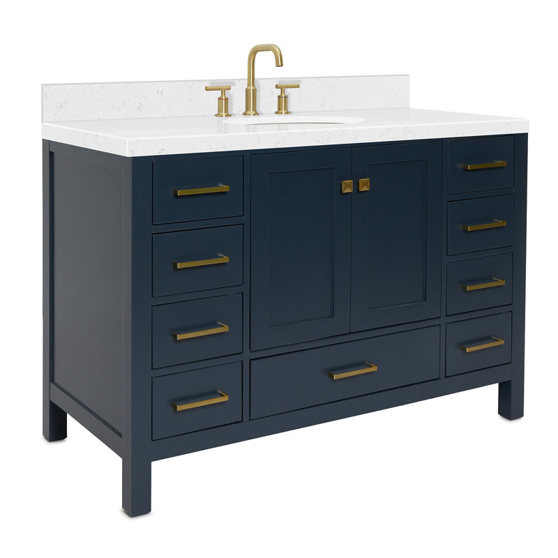 Ensemble de meuble-lavabo simple 48 po , Bleu minuit