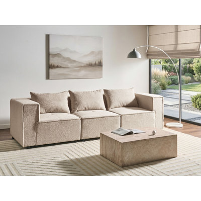 Modular Sofa 3 Seater Chandy Off-White Boucle