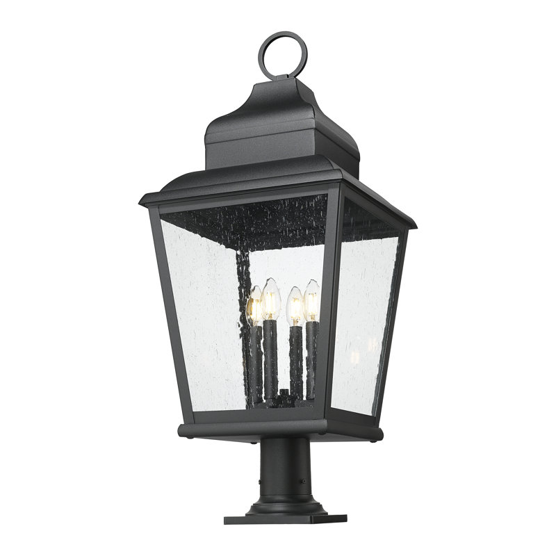 Raphael 35 inch Sand Black 4 Light Outdoor Pier Mounted Fixture
