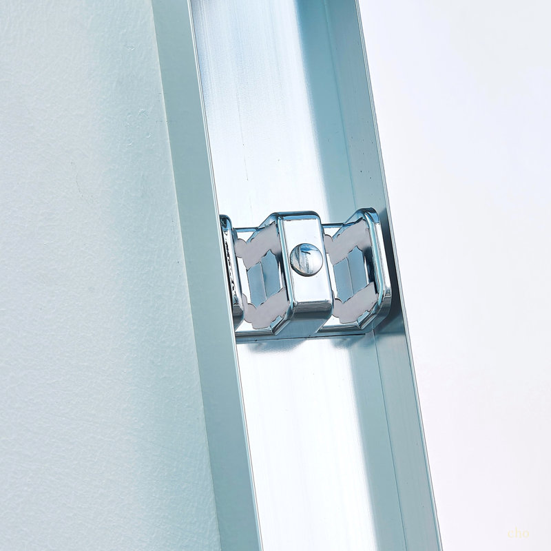 56-60"W X 60"H Double Sliding Tub Shower Door, Aluminium Alloy Frame In Chrome, 1/4" (6Mm) Thick SGCC Tempered Clear Glass.