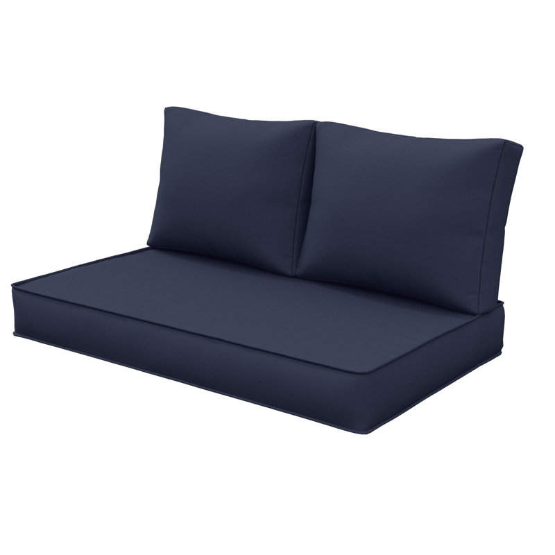 3-Piece Outdoor 5" Replacement Cushion Set Seat/Back Cushion，Only Cushions, Navy