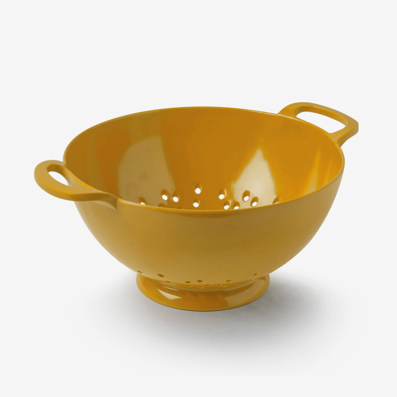 Premium Melamine Colander, 11cm H x  20cm W, Mustard