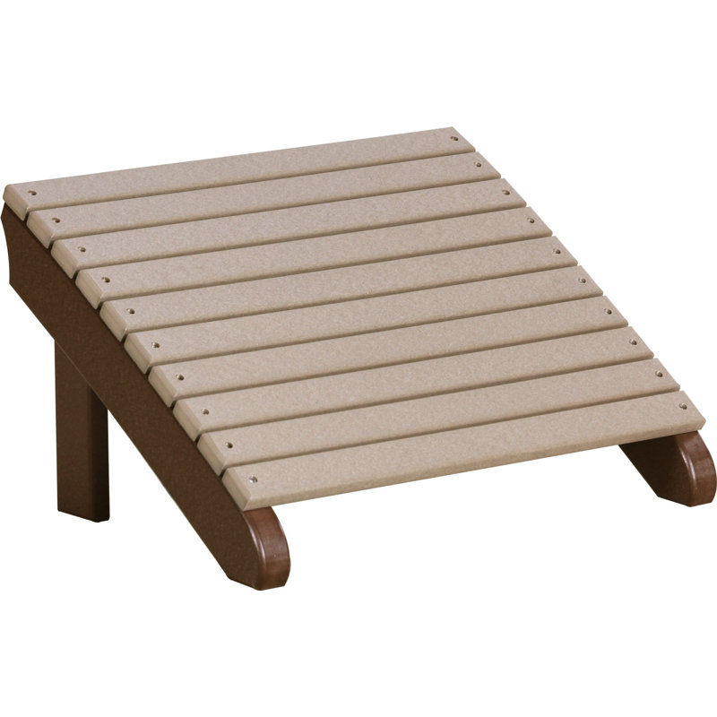 Repose-pieds adirondack en plastique deluxe Bowmans, Bois vieilli / brun châtaignier