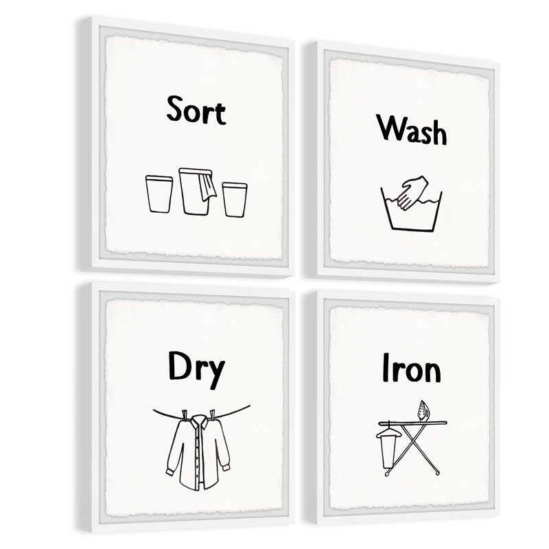Lavage à la main des vêtements Quadriptyque, H 32 po x l 32 po