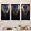 «Royal Wings and Golden Angel Wings I», ensemble de 3 reproductions d'art sur toile fantaisie