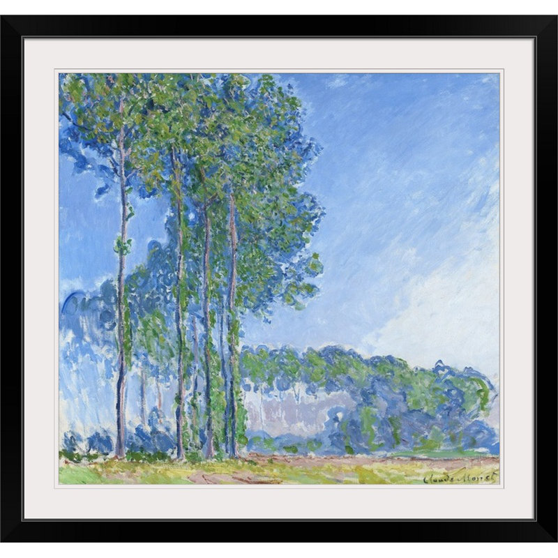 Peupliers, 1891 par Claude Monet - reproduction imprimée, H 24 po x l 24 po x P 1,25 po, Toile