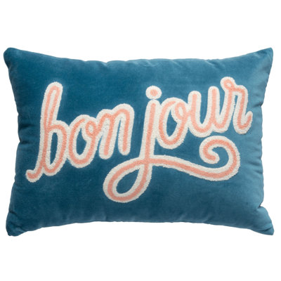VELVET PILLOW LUMBAR  BON JOUR