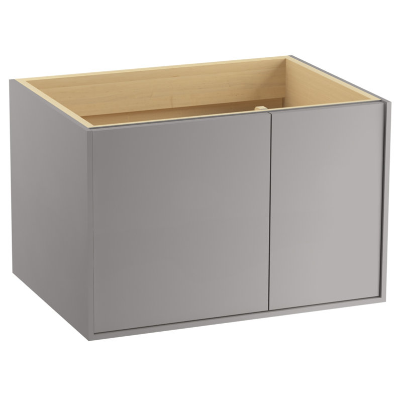 Jute 30" Vanity Base Only with 1 Door and 1 Drawer on Right, Mohair Gray