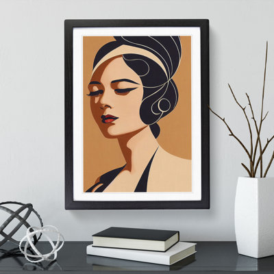 XV1022-5297X Woman Art Deco No.1 - Single Picture Frame Print