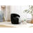 Black Powder Coating Metal Ring Chenille Swivel Chair For Home 360° Accent Chair: Soft Fabric, Black, Bedroom Furnishing-493903924