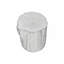 Table d'appoint, h 25 po, intérieur ou extérieur, tambour, table de bout, table de chevet, ronde, table d'appoint, salon, chambre à coucher, blanc, contemporain, moderne