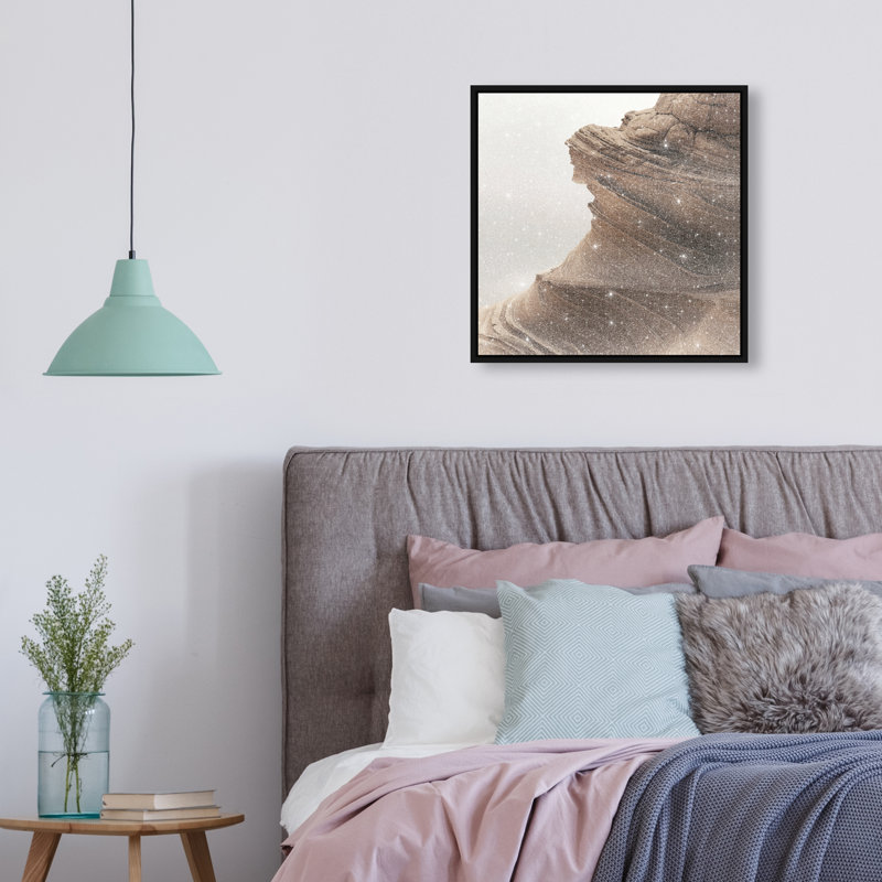 Stoic Sandstone I Print by Oliver Gal, 17"H x 17"W, Black Floater Frame