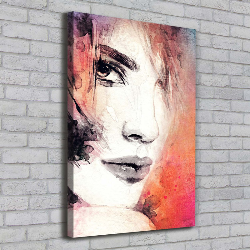 Abstraction Of A Woman - Wrapped Canvas Print