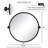 Opeline 26'' x 26'' Matte Black Round Beveled Bathroom Mirror