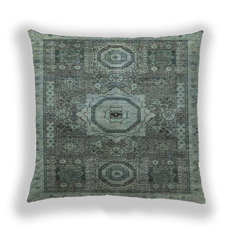 Coussin Abstract 2342, Microsuède, Gris foncé