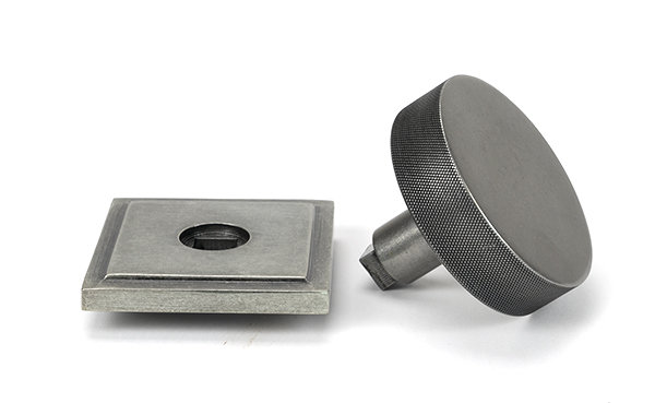 Brompton Single Dummy Door Knob , Pewter Patina
