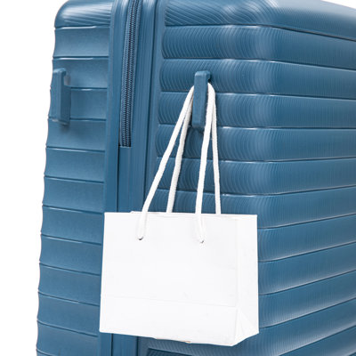 14 "/ 20" / 24 "/ 28" 4 pièces / ensemble dans une valise à roulettes en PP, une valise de transport, une tringle en fer, une serrure à mot de passe à combinaison, un étui à cosmétiques de 14 po