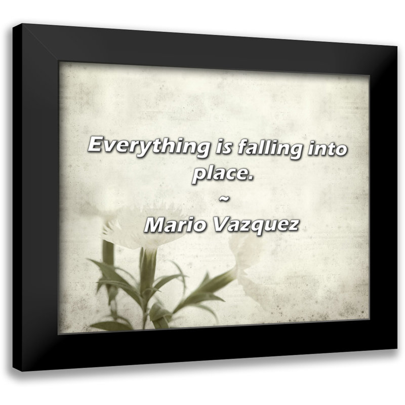 Mario Vazquez Quote: Everything is falling into place.