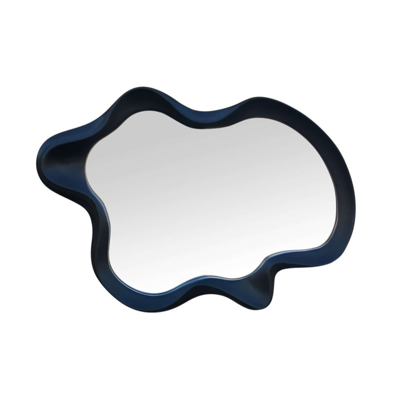 Irregular Wave Mirror, Black
