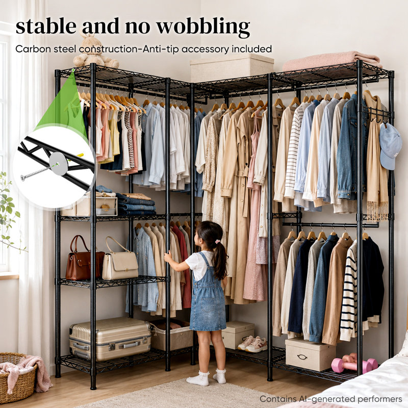 192cm Adjustable Portable Wardrobe