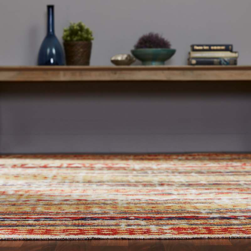 Deaton Southwestern Area Rug in Gold, Rectangle 9'3" x 13'